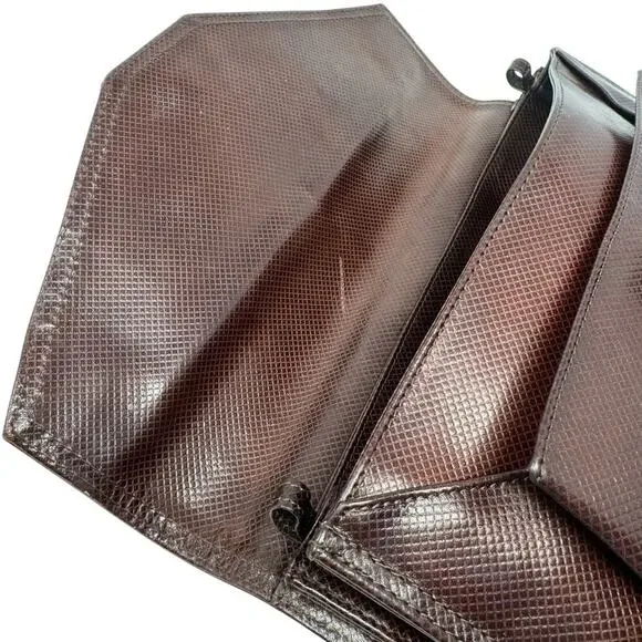 Bottega Veneta Vintage Leather Clutch – Brown & Maroon Two-Tone Bag - Picture 11 of 11